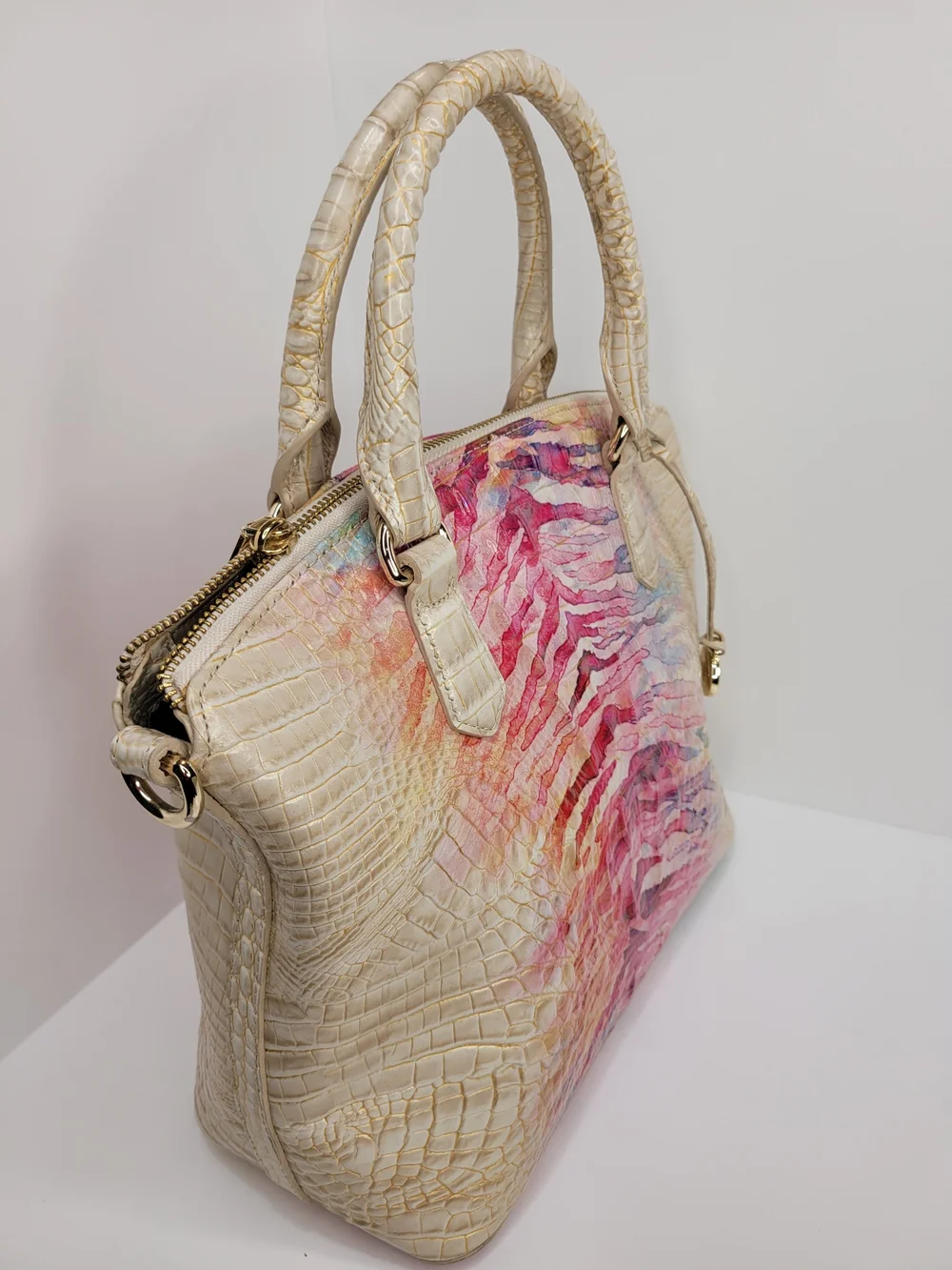 👉✨️ Brahmin Iridescent Entice Ombre Melbourne Duxbury Satchel Bag Wallet Set